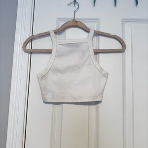 Edikted White Cropped Tank Top